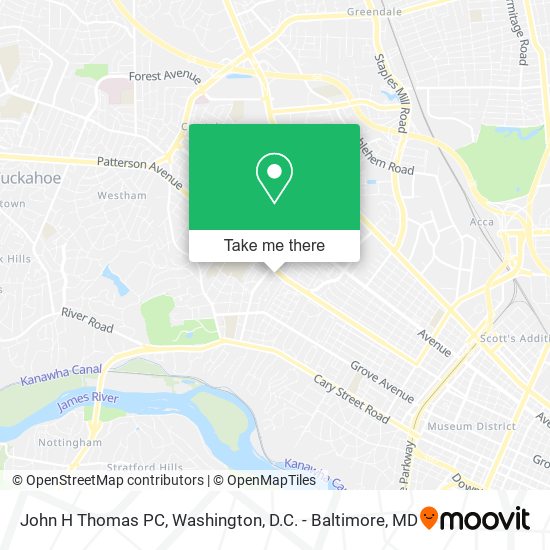 John H Thomas PC map