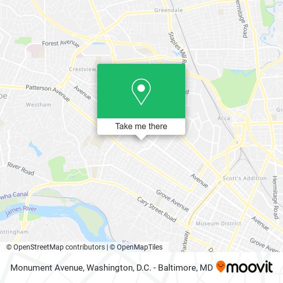 Monument Avenue map
