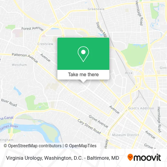 Virginia Urology map