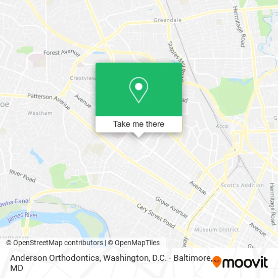 Anderson Orthodontics map