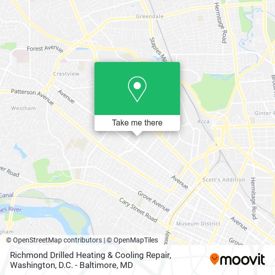 Mapa de Richmond Drilled Heating & Cooling Repair