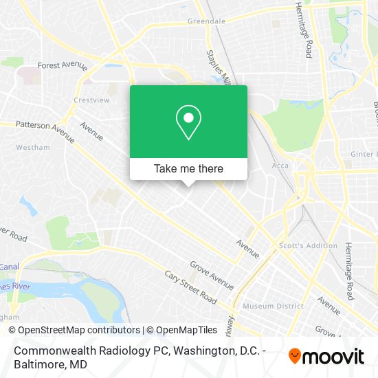 Commonwealth Radiology PC map