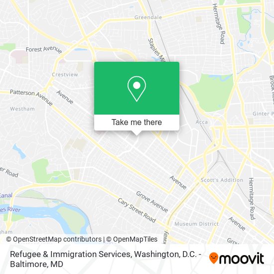 Refugee & Immigration Services map