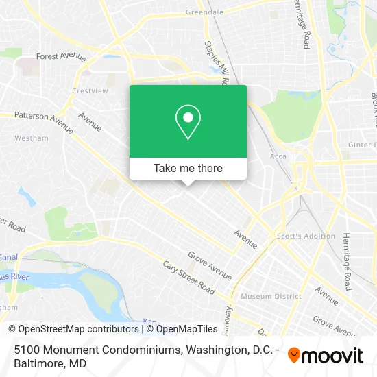 5100 Monument Condominiums map