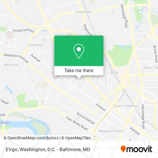 Mapa de EVgo