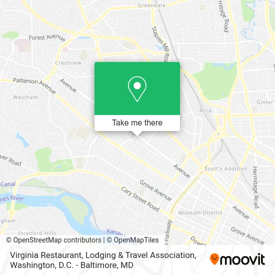 Virginia Restaurant, Lodging & Travel Association map
