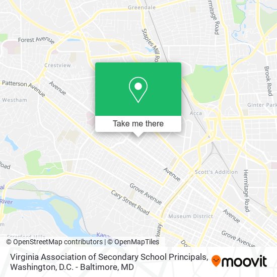 Virginia Association of Secondary School Principals map