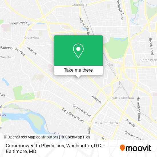 Commonwealth Physicians map