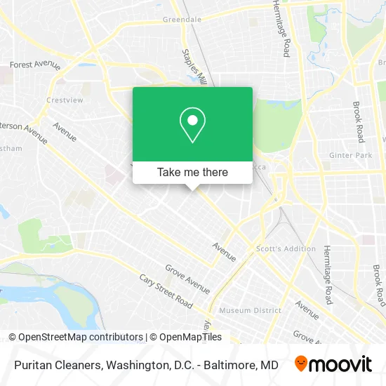 Puritan Cleaners map