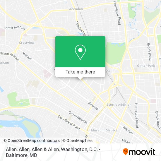 Allen, Allen, Allen & Allen map