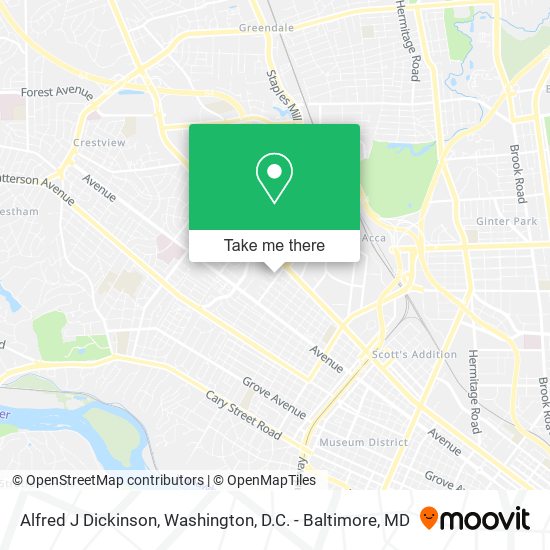 Mapa de Alfred J Dickinson