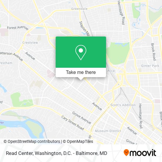 Read Center map