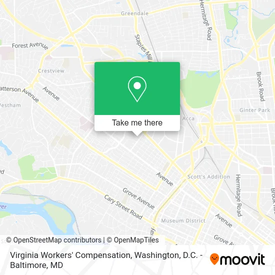 Virginia Workers' Compensation map