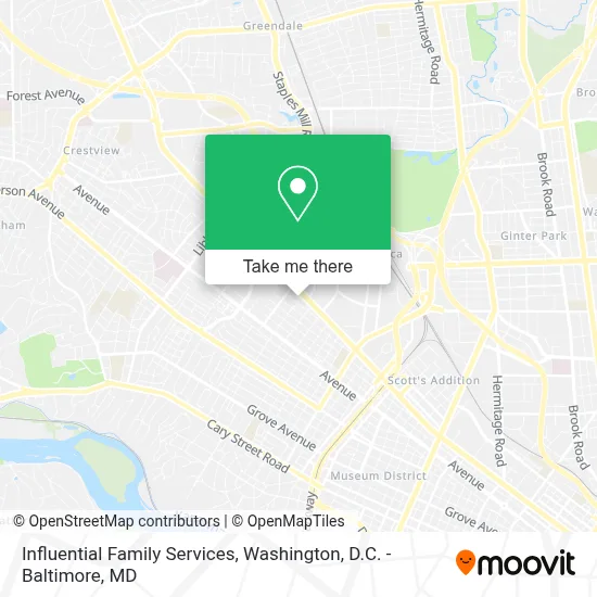 Influential Family Services map