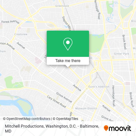 Mitchell Productions map