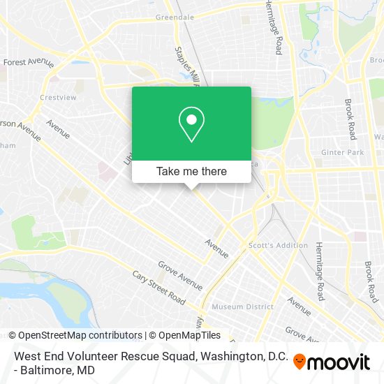 West End Volunteer Rescue Squad map