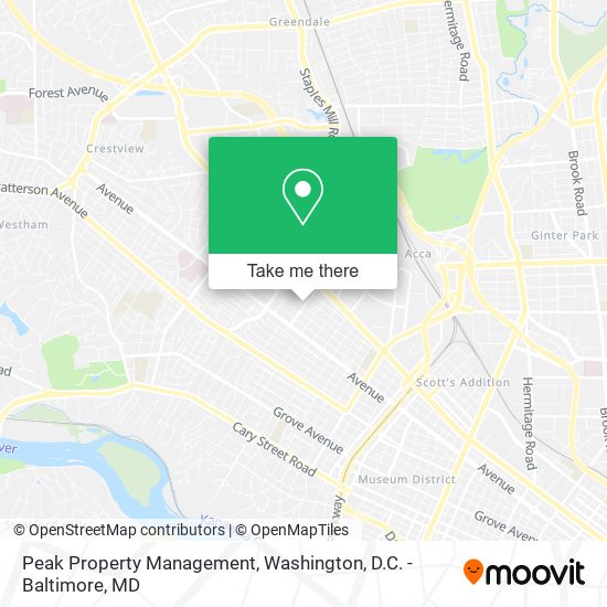 Peak Property Management map