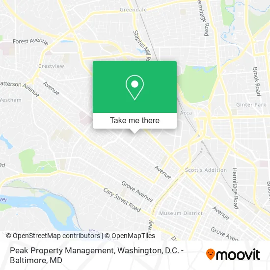 Peak Property Management map