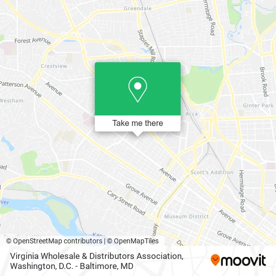 Virginia Wholesale & Distributors Association map