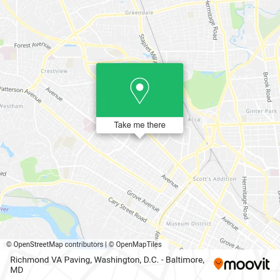 Richmond VA Paving map