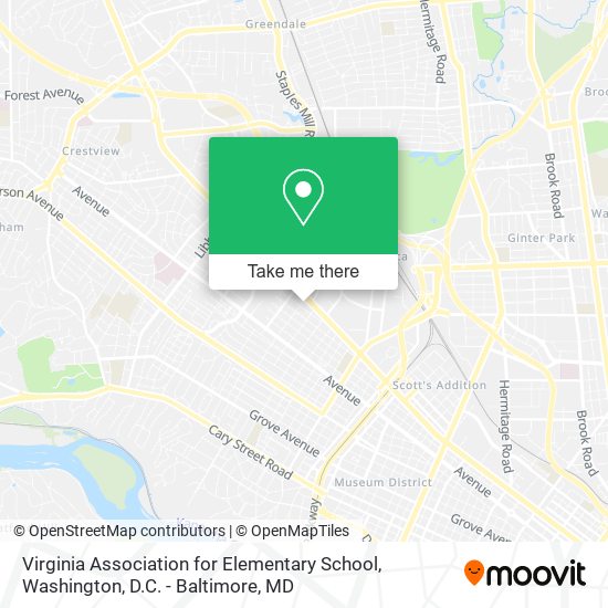 Mapa de Virginia Association for Elementary School