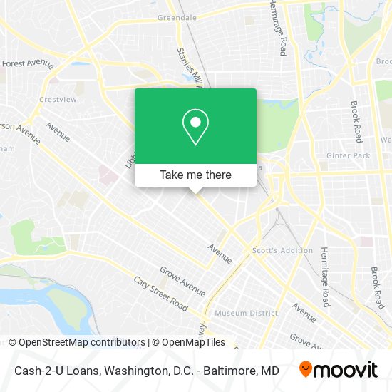 Cash-2-U Loans map