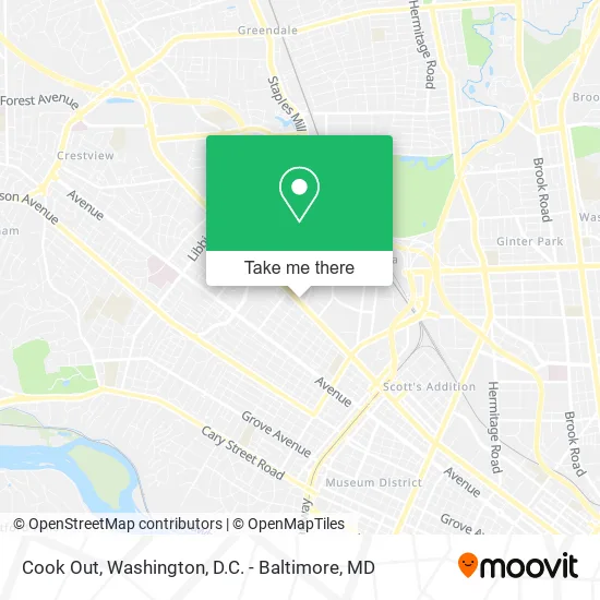Cook Out map