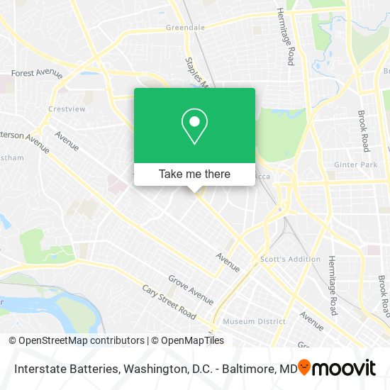 Mapa de Interstate Batteries