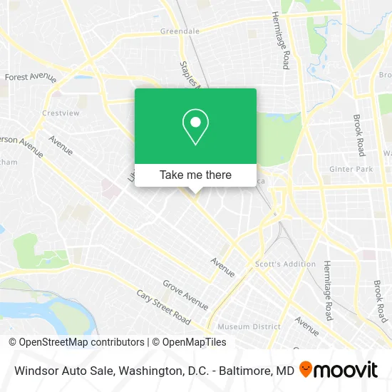 Windsor Auto Sale map