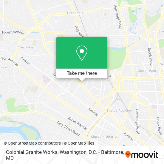 Colonial Granite Works map