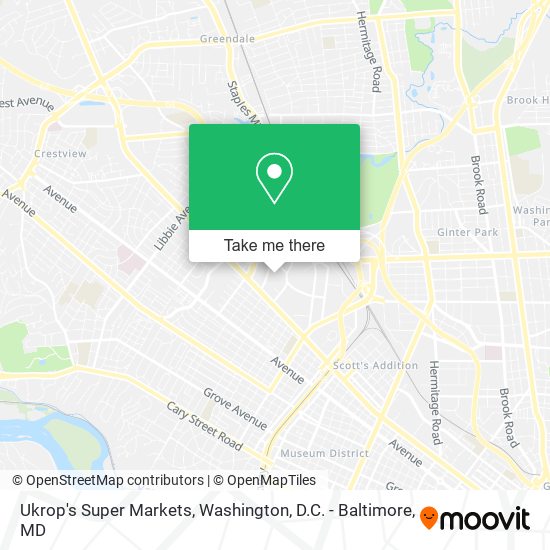 Mapa de Ukrop's Super Markets
