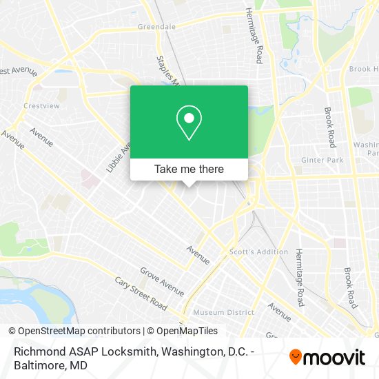 Mapa de Richmond ASAP Locksmith