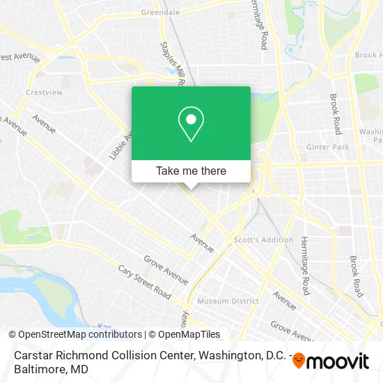 Carstar Richmond Collision Center map