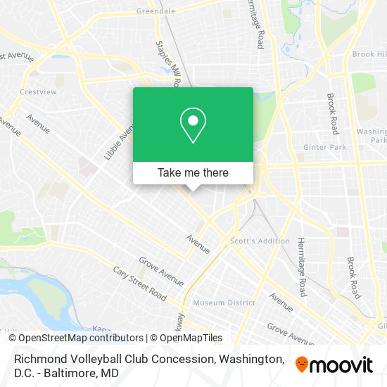 Richmond Volleyball Club Concession map