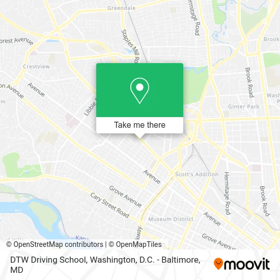 DTW Driving School map