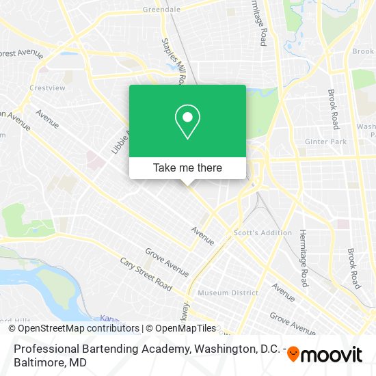 Professional Bartending Academy map