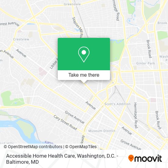 Accessible Home Health Care map