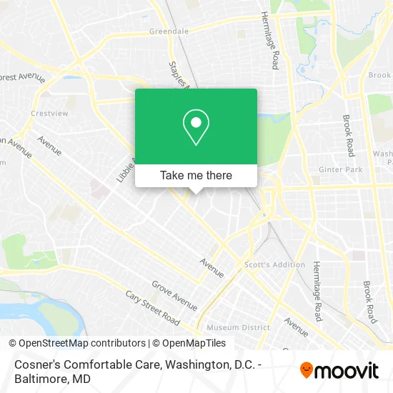 Cosner's Comfortable Care map