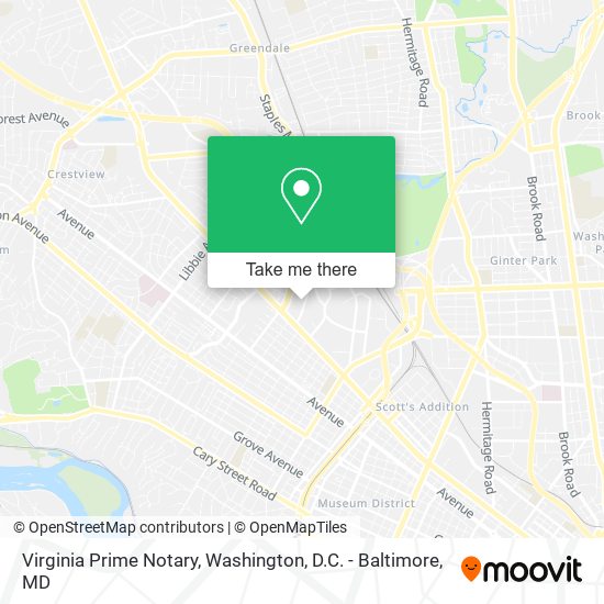 Virginia Prime Notary map