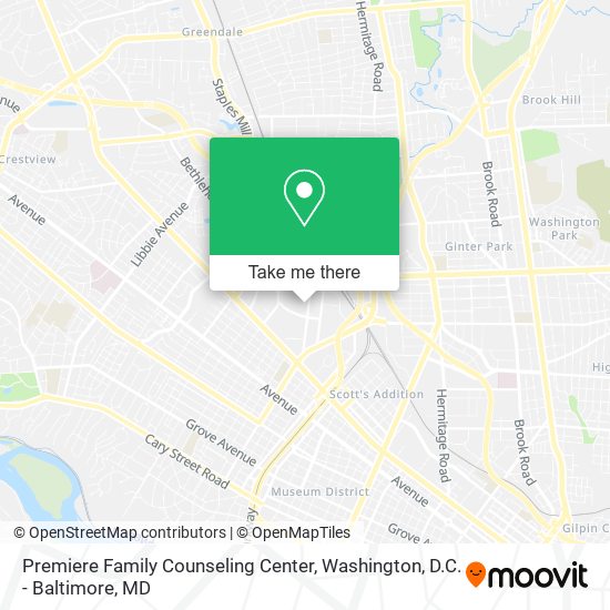 Mapa de Premiere Family Counseling Center