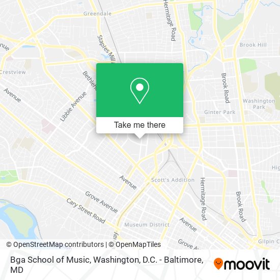 Bga School of Music map