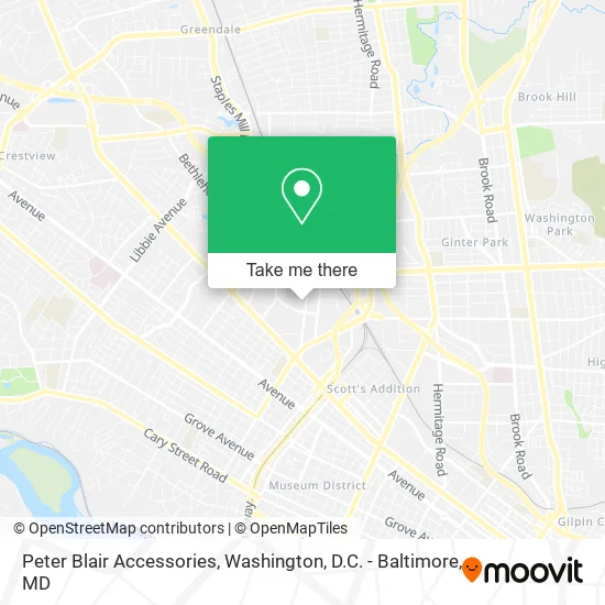 Peter Blair Accessories map