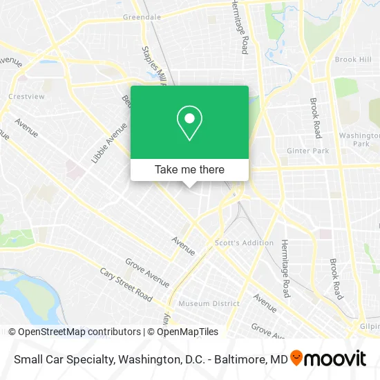 Small Car Specialty map