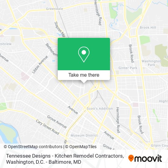 Tennessee Designs - Kitchen Remodel Contractors map