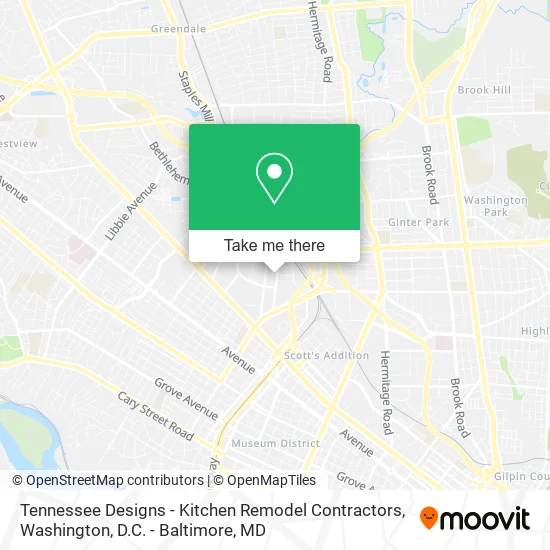 Tennessee Designs - Kitchen Remodel Contractors map