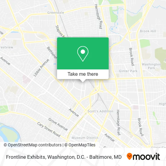 Frontline Exhibits map