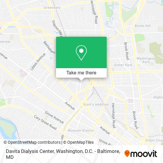 Davita Dialysis Center map