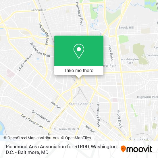 Mapa de Richmond Area Association for RTRDD