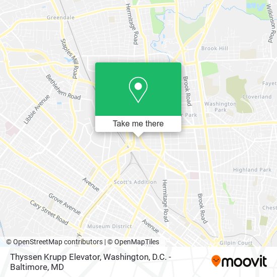 Mapa de Thyssen Krupp Elevator