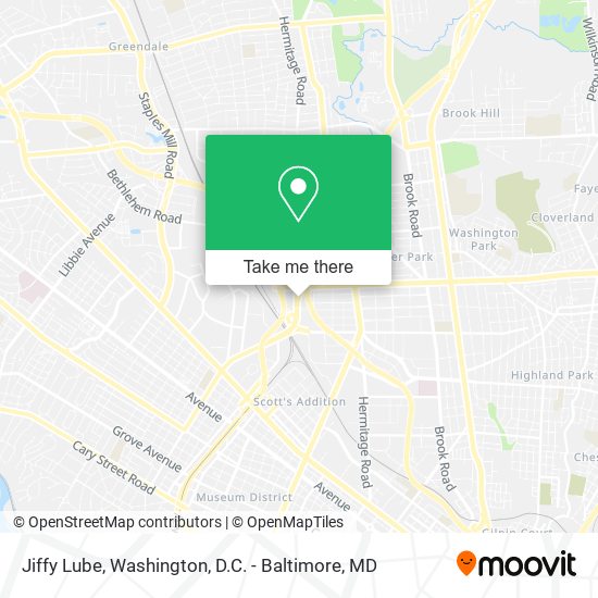 Jiffy Lube map